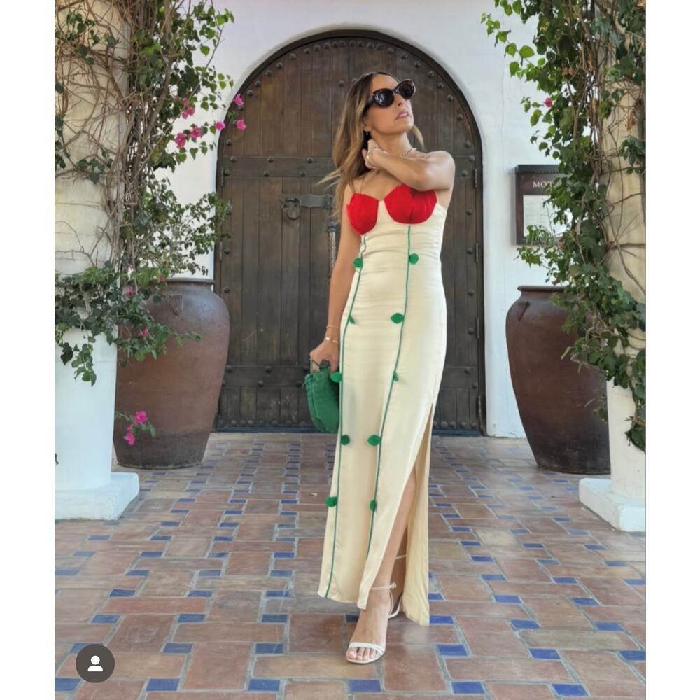 NWT Farm Rio Rose-Shaped Bodice Sleeveless Maxi Dress Size XXS - Picture 6 of 13